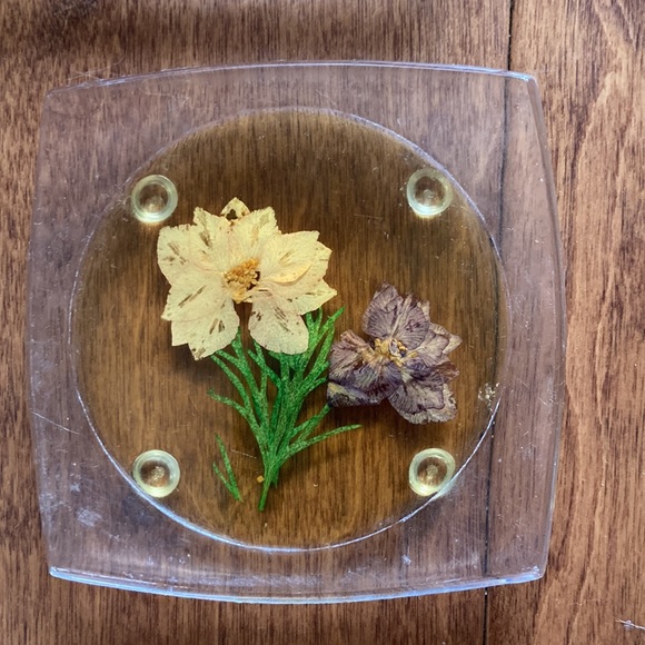 Vintage 3 Piece Coaster and Spoon Rest - Picture 5 of 8